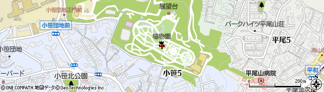 福岡市植物園周辺の地図