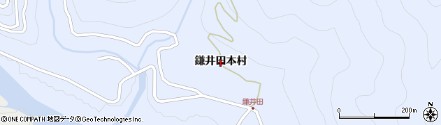 高知県越知町（高岡郡）鎌井田本村周辺の地図
