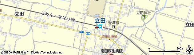 高知県南国市立田607周辺の地図