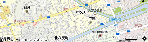 高知県高知市中久万周辺の地図