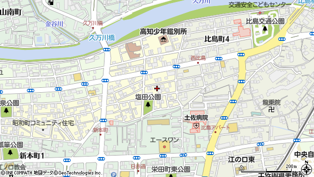 〒780-0065 高知県高知市塩田町の地図