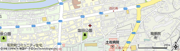 高知県高知市塩田町周辺の地図