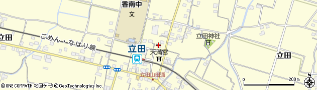 高知県南国市立田536周辺の地図