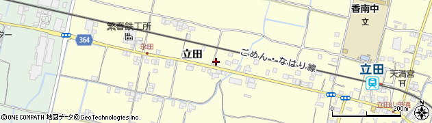 高知県南国市立田670周辺の地図