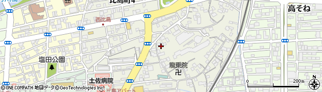 高知県高知市比島町周辺の地図