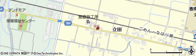 高知県南国市立田685周辺の地図