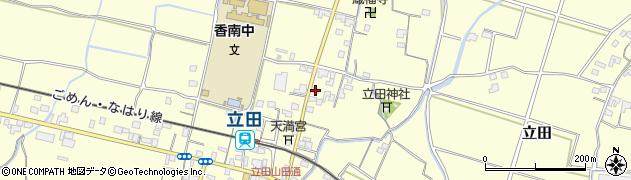 高知県南国市立田545周辺の地図