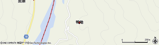 高知県日高村（高岡郡）鴨地周辺の地図