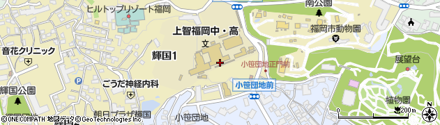 カトリックイエズス会福岡修道院周辺の地図