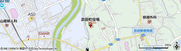 添田町役場　保健福祉環境課周辺の地図
