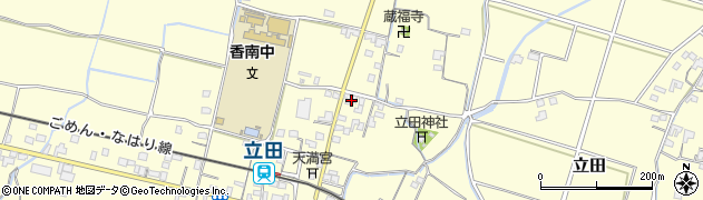 高知県南国市立田548周辺の地図