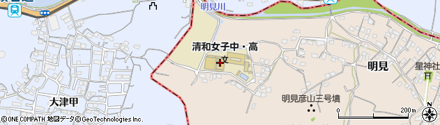 清和女子高等学校周辺の地図