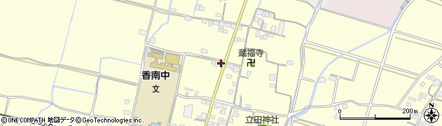 高知県南国市立田310周辺の地図