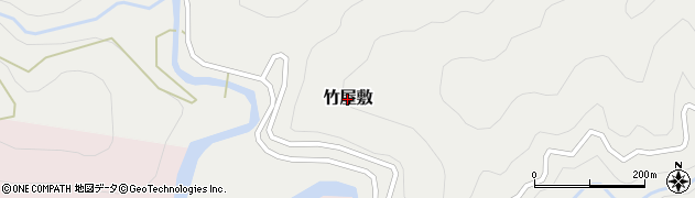 高知県北川村（安芸郡）竹屋敷周辺の地図