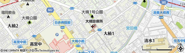 千鳥橋病院附属大楠診療所周辺の地図