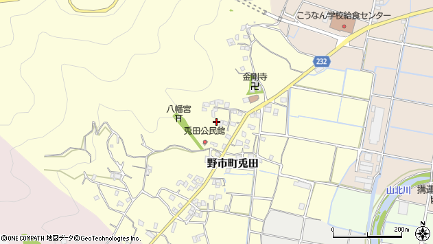 〒781-5202 高知県香南市野市町兎田の地図