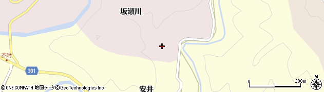 徳島県海陽町（海部郡）広岡（坂瀬川）周辺の地図
