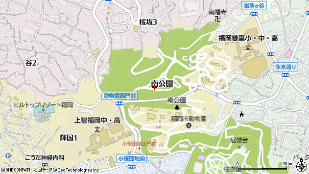 〒810-0037 福岡県福岡市中央区南公園の地図