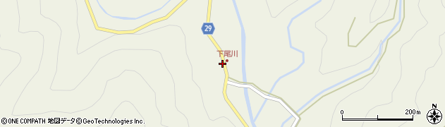 高知県安芸市尾川甲周辺の地図