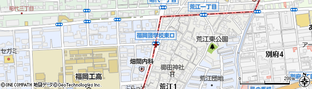 福岡聾学校東口周辺の地図