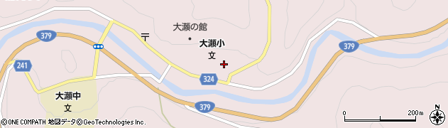 愛媛県喜多郡内子町大瀬中央周辺の地図
