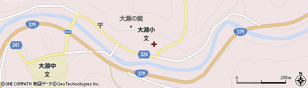 愛媛県内子町（喜多郡）大瀬中央周辺の地図