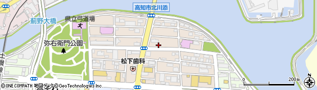 高知県高知市北川添周辺の地図