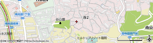 福岡県福岡市中央区谷2丁目10周辺の地図