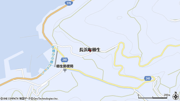 〒799-3452 愛媛県大洲市長浜町櫛生甲の地図