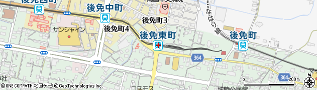 後免東町駅周辺の地図