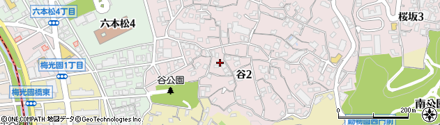 福岡県福岡市中央区谷2丁目17周辺の地図