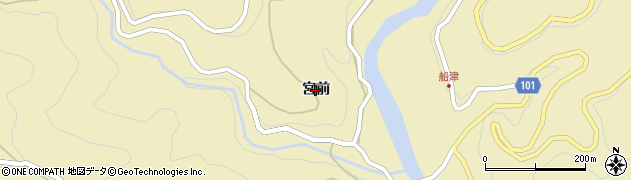 徳島県海陽町（海部郡）船津（宮前）周辺の地図