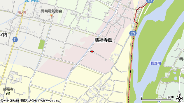 〒783-0037 高知県南国市蔵福寺島の地図