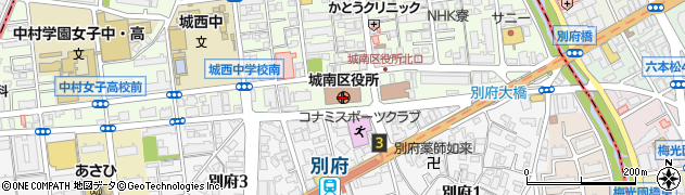 福岡県福岡市城南区周辺の地図