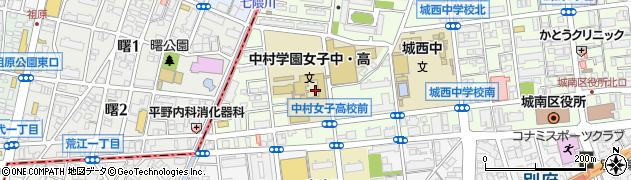 中村学園女子高等学校　同窓会周辺の地図