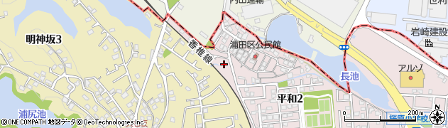 浦田公園周辺の地図