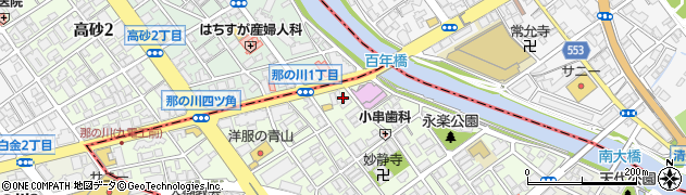 博多ラーメン はかたや 百年橋店周辺の地図