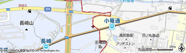 高知県高知市大津周辺の地図