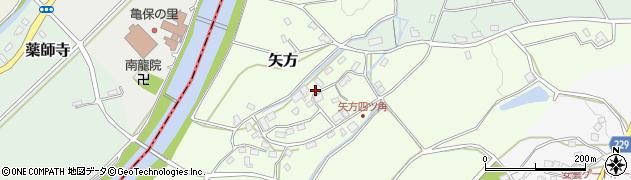 福岡県上毛町（築上郡）矢方周辺の地図
