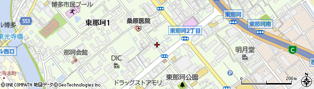福岡県福岡市博多区東那珂周辺の地図