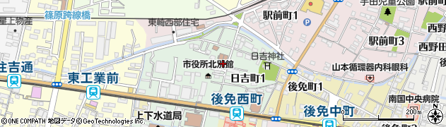 高知県南国市日吉町周辺の地図