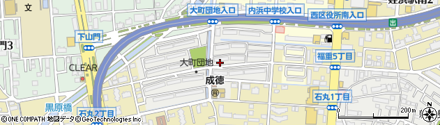 福岡県福岡市西区大町団地5周辺の地図