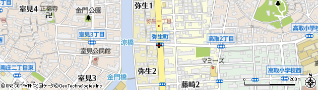 弥生町周辺の地図