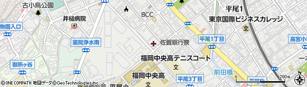 福岡県福岡市中央区薬院4丁目12周辺の地図