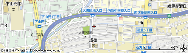 福岡県福岡市西区大町団地周辺の地図
