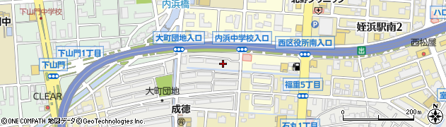 福岡県福岡市西区大町団地1周辺の地図