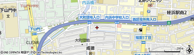 福岡県福岡市西区大町団地2周辺の地図