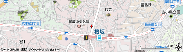 田福田 桜坂店周辺の地図