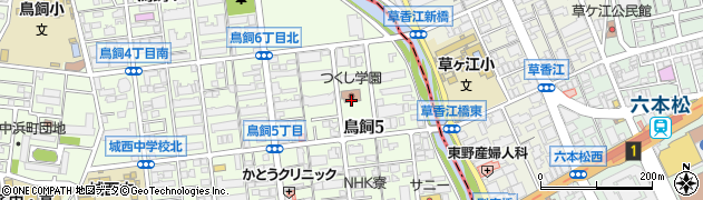 福岡市立　つくし学園周辺の地図