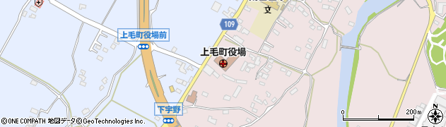 上毛町役場周辺の地図